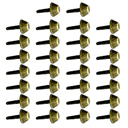 Avis 30pcs vintage métal studs rivets clous de tête spots 2 broches rond dôme bronze