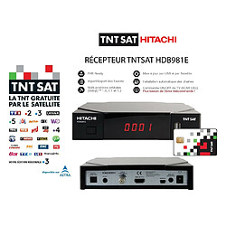 Récepteur Décodeur TNTSAT HDB981E – carte TNTSAT incluse, PVR Ready, Mise à jour par USB et par Satellite