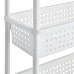 Avis Helloshop26 Meuble de rangement à roulettes chariot roulant tour de rangement cuisine 77 cm blanc 03_0002852