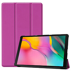 Etui en PU réveil/sommeil automatique triple veille en position tridimensionnelle violet pour votre Samsung Galaxy TAB A 10.1 2019 SM-T510/SM-T515