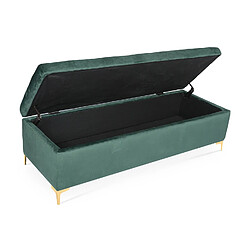 Avis Banquette Coffre Chloé velours Vert pieds or