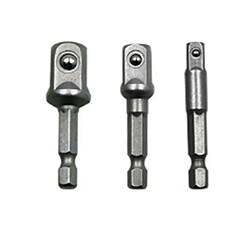 Wewoo 3 PCS / Set Barre d'extension Hex Shank Adaptateur Foret Écrou Power Bit 1/4, 3/8, 1/2 pouce, Longueur: 50mm