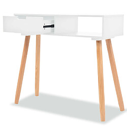 Maison Chic Table console | Meuble d'entrée | Table d'appoint Bois de pin massif 80 x 30 x 72 cm Blanc -GKD61134