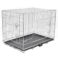 vidaXL Cage métallique et pliable pour chiens XL