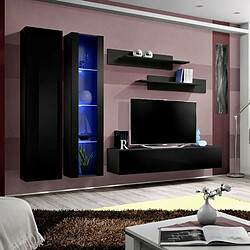 Paris Prix Meuble TV Mural Design Fly IV 260cm Noir