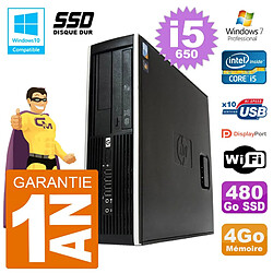 PC HP Compaq 8100 SFF i5-650 RAM 4Go SSD 480Go Graveur DVD Wifi W7 - Occasion