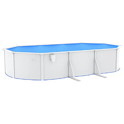 Avis vidaXL Piscine ovale avec parois en acier 610x360x120 cm Blanc