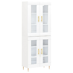 vidaXL Buffet haut Blanc 69,5x34x180 cm Bois d'ingénierie