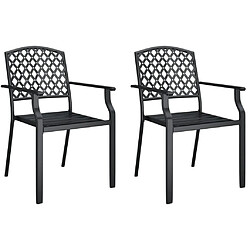 Acheter Maison Chic Ensemble de salle à manger de jardin 3 pcs,Table et chaises d'extérieur anthracite acier -GKD934809