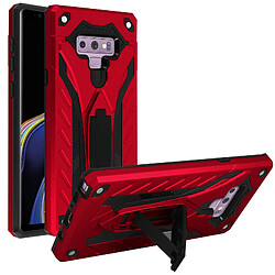 Avizar Coque Galaxy Note 9 Protection Bi-matière Antichoc Fonction Support - rouge