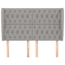 Avis Maison Chic Tête de lit scandinave avec oreilles,meuble de chambre Gris clair 163x23x118/128 cm Tissu -MN14520