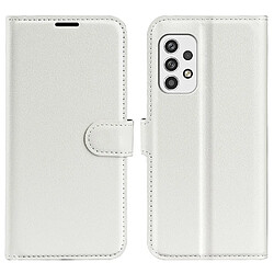 Etui en PU texture litchi blanc pour votre Samsung Galaxy A23 5G