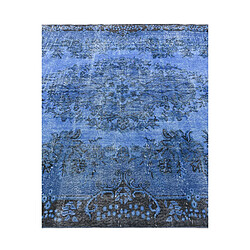 Vidal Tapis de laine 302x183 Bleu Ultra Vintage pas cher