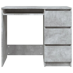 Maison Chic Bureau,Table de travail pour chambre Gris béton 90x45x76 cm Aggloméré -GKD32966 pas cher