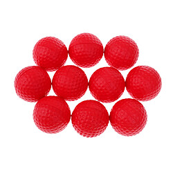 10 pièces PU Foam Sponge Golf Training Soft Balls Golf Practice Balls Rouge