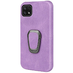 Coque en TPU + PU anti-rayures avec béquille violet pour votre Samsung Galaxy A22 5G (EU Version)/F42 5G