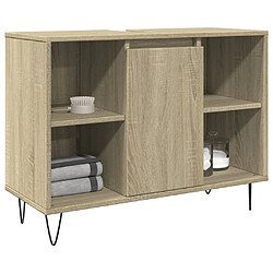 vidaXL Armoire salle de bain chêne sonoma 80x33x60cm bois d'ingénierie 