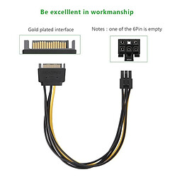 Avis Wewoo Câble 20 cm SATA 15 broches à 6 PCI Express Graphics carte vidéo d'alimentation