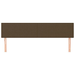 Avis Maison Chic Lot de 2 Têtes de lit design pour chambre - Décoration de lit Marron Foncé 100x5x78/88 cm Tissu -MN22173