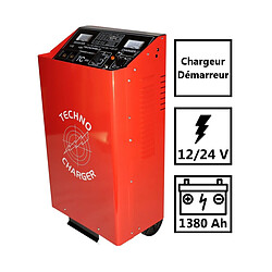 Tecnoweld Chargeur démarreur de batterie 1380 Ah-12-24V AWELCO Charge 120A auto poids lourds TEC800 sur roues