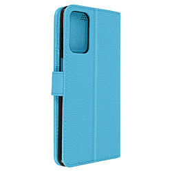 Avizar Housse Samsung Galaxy M52 5G Aspect Grainé Clapet Portefeuille Stand Vidéo Bleu