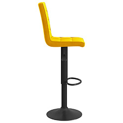 Acheter vidaXL Tabourets de bar lot de 2 jaune moutarde velours