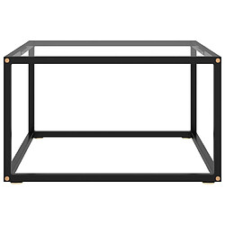 Maison Chic Table basse,Table Console Table d'appoint, Table pour salon Noir avec verre trempé 60x60x35 cm -MN83995