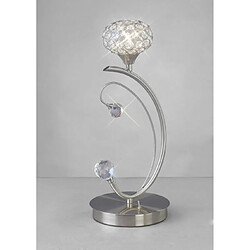 Luminaire Center Lampe de Table Cara 1 Ampoule nickel satiné/cristal