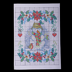 Avis motif de bonhomme de neige nouvel an estampé kit point de croix point de couture 11ct 27x37cm