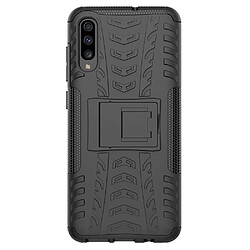 Wewoo Coque Rigide Pour Galaxy A70s Texture TPU + PC Case antichoc avec support Noir