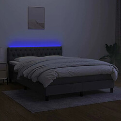 Acheter Sommier à lattes,Cadre à lattes de lit et matelas et LED pour Adulte Gris foncé 140x190 cm -MN63884