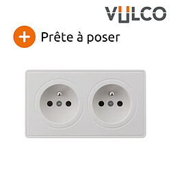 Acheter Prise double 16A en saillie blanc - gamme Vulco - Zenitech