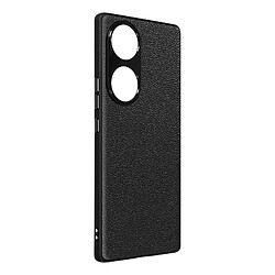 Avizar Coque pour Honor 70 Cuir Véritable Texture Grainé PC Rigide Ultra fine Noir