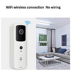 Universal Home WiFi 720p Intelligent Voice Interphone Vidéo Surveillance Antivol Sonnette infrarouge V5(blanche)