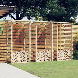 vidaXL Pergolas avec toits 3 pcs 100x90x200 cm Bois de pin imprégné