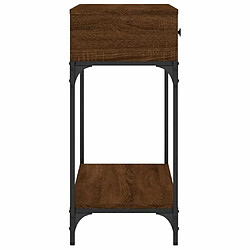 Maison Chic Table console | Meuble d'entrée | Table d'appoint chêne marron 100x34,5x75 cm bois d'ingénierie -GKD84484 pas cher