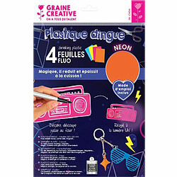 Avis Graines Creatives Sachet 4 feuilles Plastique Dingue Fluo