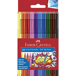 FABER-CASTELL Stylo feutre GRIP COLOUR MARKER, étui de 10 ()