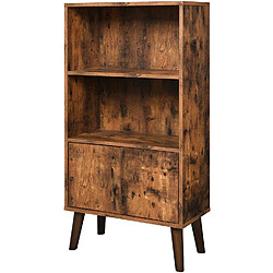 Helloshop26 Étagère armoire commode 3 niveaux style industriel panneau d'aggloméré marron 12_0000490