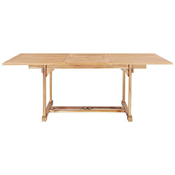 Avis vidaXL Table de jardin extensible 150-200x100x75 cm Teck solide