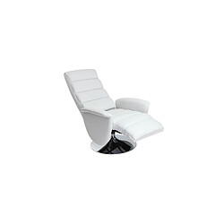 Acheter Miliboo Fauteuil relax manuel blanc NELSON