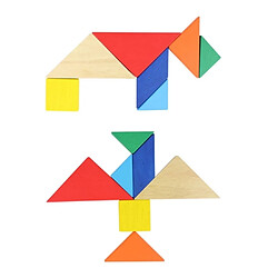 Avis Wewoo Tangram Puzzle en bois 7 pièces jeu éducatif taille 10 x 10 cm