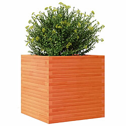 Avis vidaXL Jardinière cire marron 70x70x68,5 cm bois de pin massif