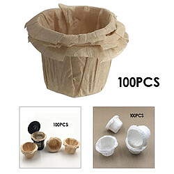 100x Papier Filtre à Café Jetable Sans Javellisant Pour Keurig K Cup Natural pas cher