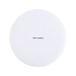 Wewoo Chargeur sans fil blanc pour iPhone X & 8 & 8 Plus, Galaxy, Huawei, Xiaomi, LG, Nokia, Google et autres Smartphones Standard QI 9V 1A / 5V 1A Universel Forme Ronde Rapide Sans Chargeur,