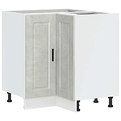 vidaXL Armoire d'angle de cuisine Porto gris béton bois d'ingénierie