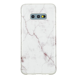 Wewoo Coque Fashion Etui de protection en TPU pour Galaxy S10e marbre blanc