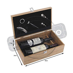 Aubry Gaspard Coffret pour 2 bouteilles de vin avec accessoires.