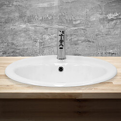 Avis ML DESIGN MODERN LIVING Lavabo ovale 57x195x485 cm blanc en céramique ML-Design