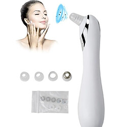 Chrono Aspirateur Point Noirs, Extracteur de Point Noir,Extraction Multifonctionnel Retirer Les Blackhead,4 têtes de beauté échangeables,éliminer Les Acné, Nettoyer Les Points Noirs - Blanc